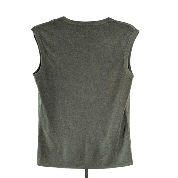 Ted Baker London Green Sleeveless Ruched Tie Front Blouse Size 1 - Picture 2 of 6